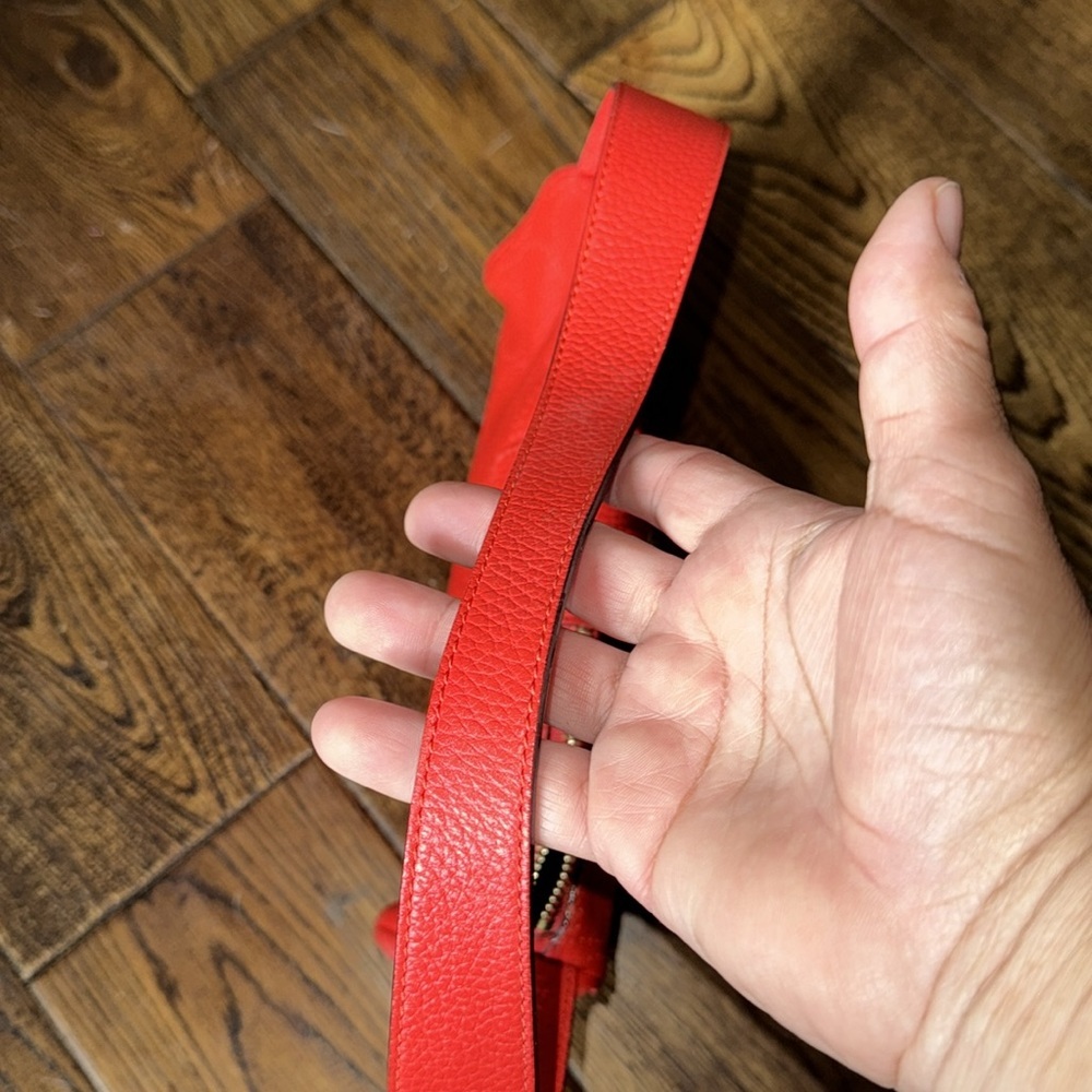 VTG Kate Spade Red Leather Turn Lock Mini Shoulder Bag - Picture 4 of 6